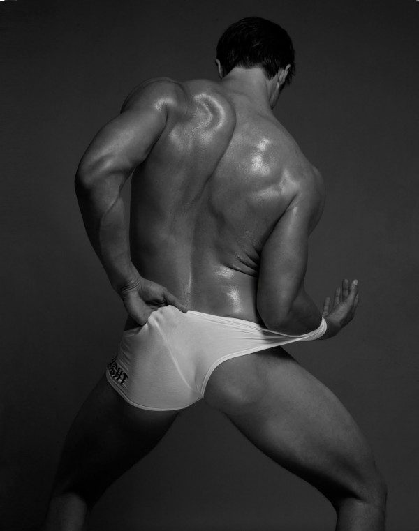 Tyler McPeak - Self Wedgie Tyler McPeak Self Wedgie 600x761 Fitness Hunk and Pro Model Tyler McPeak