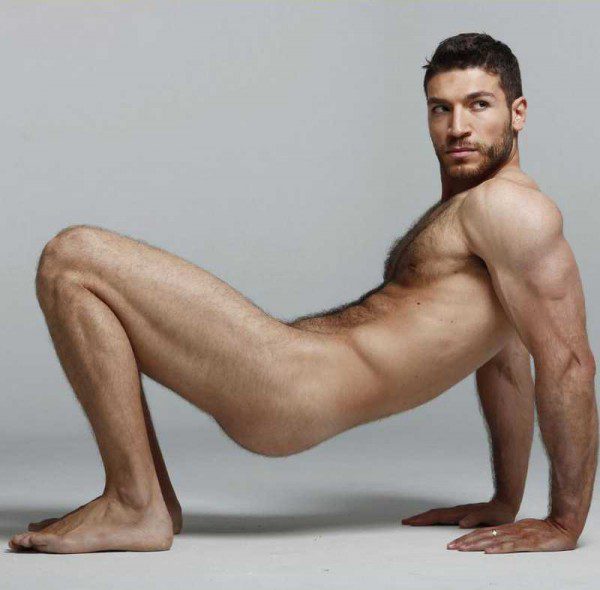 Hairy Male Model Valerio Pino Naked (8) Valerio Pino 3 600x590 Hairy Muscle Valerio Pino