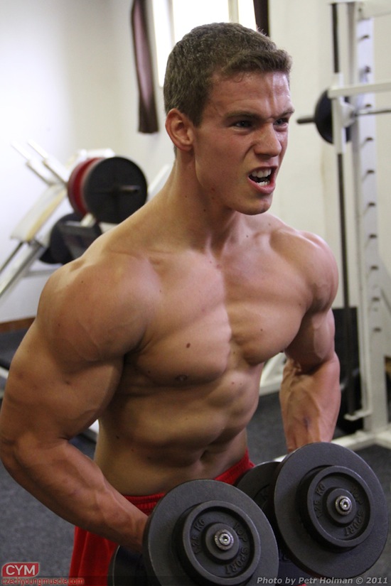 Muscle Boy Working out at Czech Young Muscle David P from Czech Young Muscle 5 Incredible Ripped Boy David P From Czech Young Muscle!